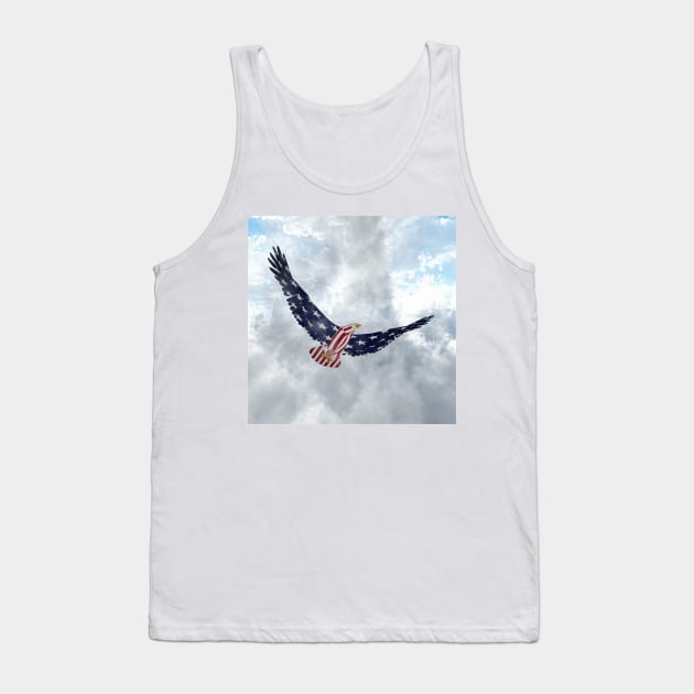 Eagle in US national colors Tank Top by rolffimages